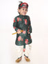 Vastramay SISHU Boys Multicolor-Base-Green Cotton Blend Kurta and Dhoti Set